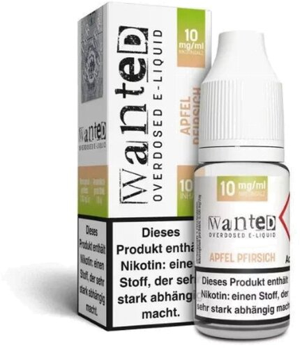 Wanted Overdosed  Apfel Pfirsich 10mg  Nikotinsalzliquid