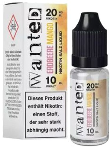 Wanted Overdosed Nikotinsalzliquid Erdbeere Mango 20mg