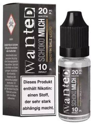 Wanted Overdosed Nikotinsalzliquid Schokomilch 20mg Wanted Overdosed Nikotinsalzliquid Schokomilch 20mg