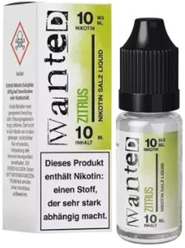 Wanted Overdosed Nikotinsalzliquid Zitrus 10mg Wanted Overdosed Nikotinsalzliquid Zitrus 10mg