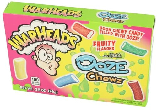 Wareheads Ooze Chews Fruit Flavors Theatre Box 99g Wareheads Ooze Chews Fruit Flavors Theatre Box 99g