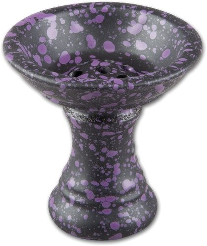 Wasserpfeifen Ersatzkopf Saphire Powerbowl Ton grau / lila 8,5 cm