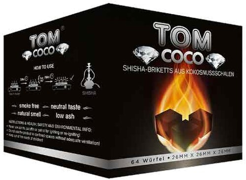 Wasserpfeifenkohle Kokosnuss TOM COCO Diamond 1 kg