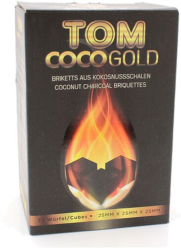 Wasserpfeifenkohle Kokosnuss TOM Cococha Gold 1 kg