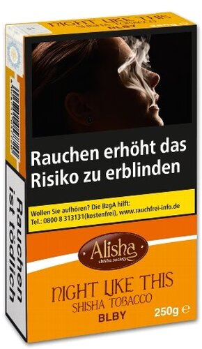 Wasserpfeifentabak-Alisha Night like this (Blackberry) 250g Wasserpfeifentabak-Alisha Night like this (Blackberry) 250g