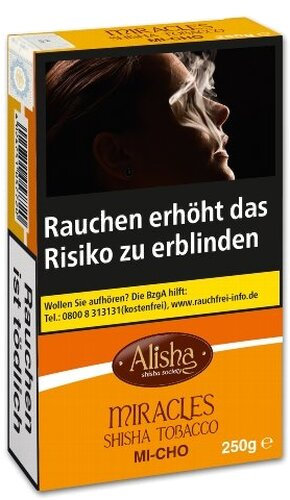 Wasserpfeifentabak-Alisha Miracles (ehem. Mint and Chocolate) 250g Wasserpfeifentabak-Alisha Miracles (ehem. Mint and Chocolate) 250g