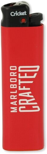 Werbefeuerzeug Marlboro Crafted Rot