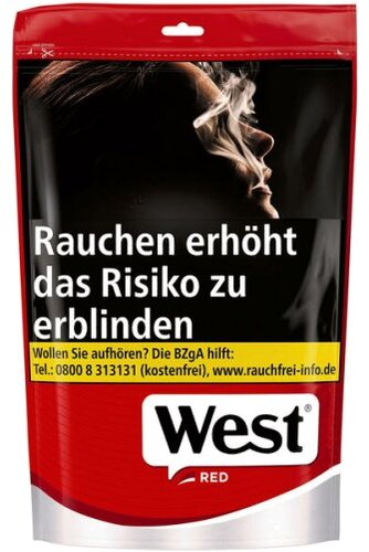 West Red Tabak 195g Beutel Volumentabak West Red Tabak 195g Beutel Volumentabak