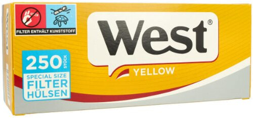 West Yellow Special Zigarettenhülsen 250 Stück West Yellow Special Zigarettenhülsen 250 Stück