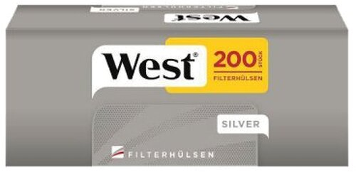 West Zigarettenhülsen Silver 200 Stück West Zigarettenhülsen Silver 200 Stück