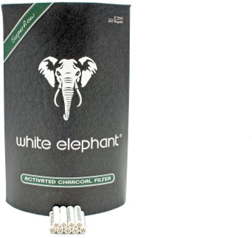 White Elephant 250 Activated Charcoal Filter 9mm Jumbo White Elephant 250 Activated Charcoal Filter 9mm Jumbo