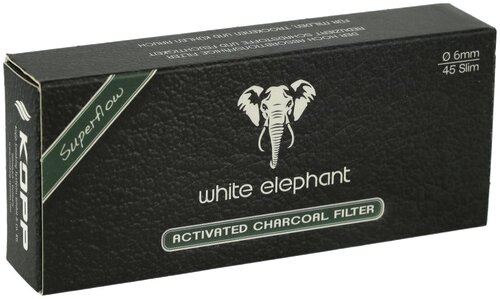 White Elephant Aktivkohlefilter Pfeifenfilter 6mm 45 Stück