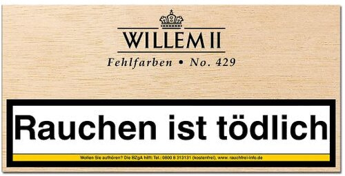Willem II Zigarillos Fehlfarben 429 Sumatra 100er