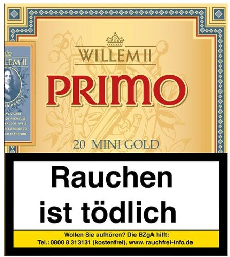 Willem II Zigarillos Primo Mini Gold Sumatra 20er Willem II Zigarillos Primo Mini Gold Sumatra 20er