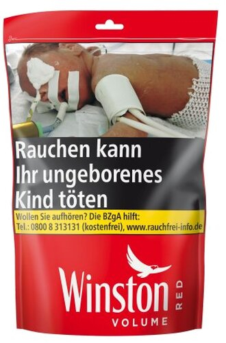 Winston Tabak Rot 100g Beutel Volumentabak