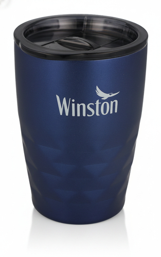 Winston Trinkbecher mit Deckel Blau