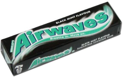 Wrigleys Airwaves Black Mint Kaugummi 14g Wrigleys Airwaves Black Mint Kaugummi 14g