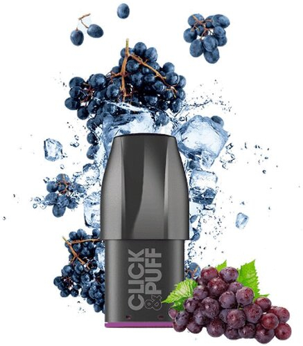 X-BAR - CLICK&PUFF Pre-filled Pod Ice Grape 20mg Nikotinsalz X-BAR - CLICK&PUFF Pre-filled Pod Ice Grape 20mg Nikotinsalz
