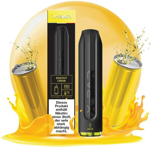 X-Bar Einweg E-Shisha Energy Drink 20mg ca. 650 Züge X-Bar Einweg E-Shisha Energy Drink 20mg ca. 650 Züge