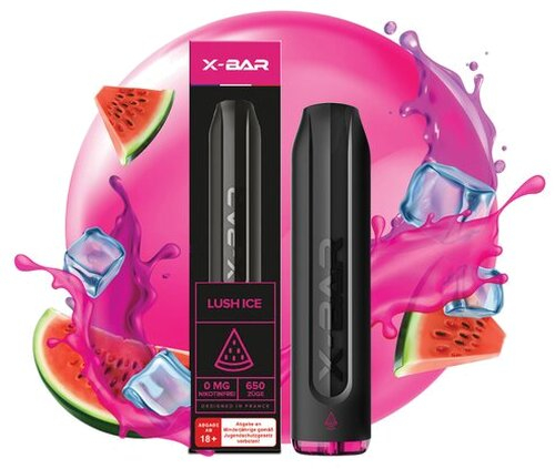 X-Bar Einweg E-Shisha Lush Ice 0mg ca. 650 Züge X-Bar Einweg E-Shisha Lush Ice 0mg ca. 650 Züge