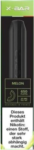 X-Bar Einweg E-Shisha Melon 20mg ca. 650 Züge