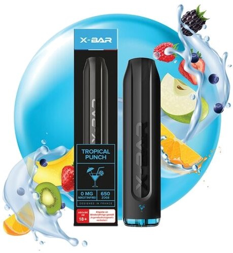 X-Bar Einweg E-Shisha Tropical Punch 0mg ca. 650 Züge X-Bar Einweg E-Shisha Tropical Punch 0mg ca. 650 Züge