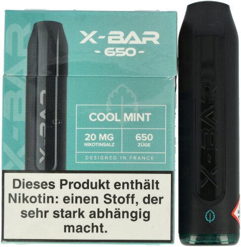 X-Bar Mini Einweg E-Zigarette Cool Mint 20mg