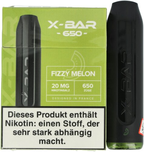 X-Bar Mini Einweg E-Zigarette Fizzy Melon 20mg X-Bar Mini Einweg E-Zigarette Fizzy Melon 20mg