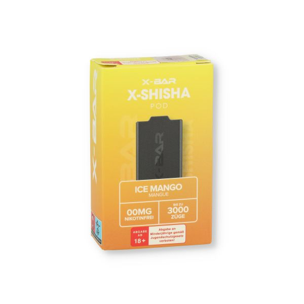 X-Bar X-Shisha Pod Ice Mango Mangue Nikotinfrei X-Bar X-Shisha Pod Ice Mango Mangue Nikotinfrei