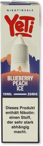 Yeti Blueberry Peach Ice Nikotinsalz Liquid Overdosed 20mg
