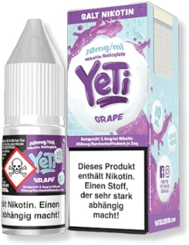 Yeti Grape Nikotinsalz Liquid 10mg/ml Yeti Grape Nikotinsalz Liquid 10mg/ml