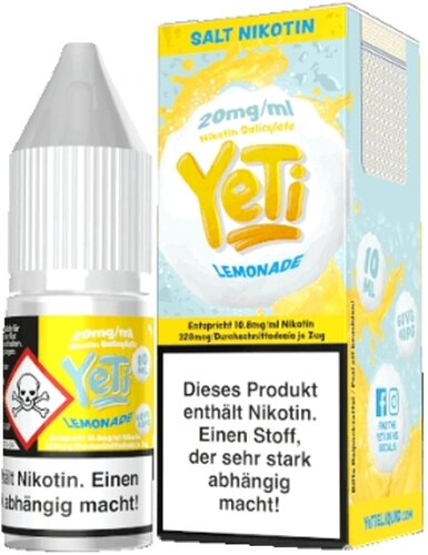 Yeti Lemonade Nikotinsalz Liquid 20mg/ml Yeti Lemonade Nikotinsalz Liquid 20mg/ml