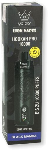 Yo Bar X Lion Vapes Black Mamba Einweg E-Zigarette 0mg Yo Bar X Lion Vapes Black Mamba Einweg E-Zigarette 0mg