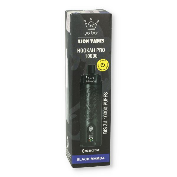 Yo Bar X Lion Vapes Black Mamba Einweg E-Zigarette 0mg