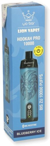 Yo Bar X Lion Vapes Blueberry Ice Einweg E-Zigarette 0mg