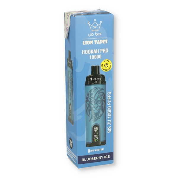 Yo Bar X Lion Vapes Blueberry Ice Einweg E-Zigarette 0mg