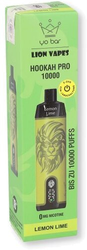Yo Bar X Lion Vapes Lemon Lime Einweg E-Zigarette 0mg