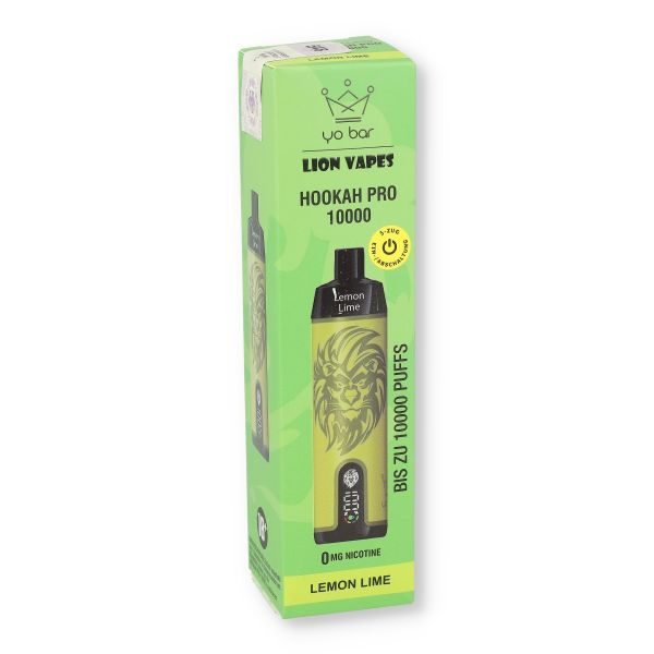 Yo Bar X Lion Vapes Lemon Lime Einweg E-Zigarette 0mg