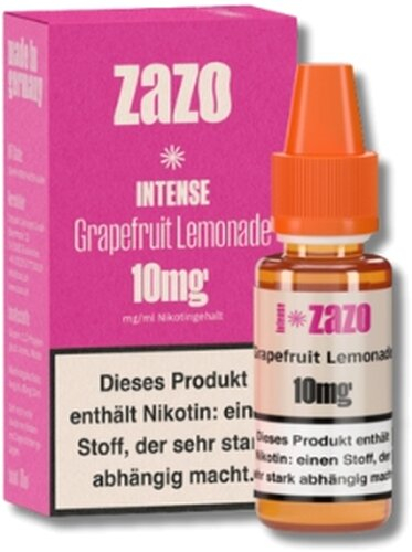 ZAZO INTENSE Nikotinsalz Liquid Grapefruit Lemonade 10ml 10mg ZAZO INTENSE Nikotinsalz Liquid Grapefruit Lemonade 10ml 10mg