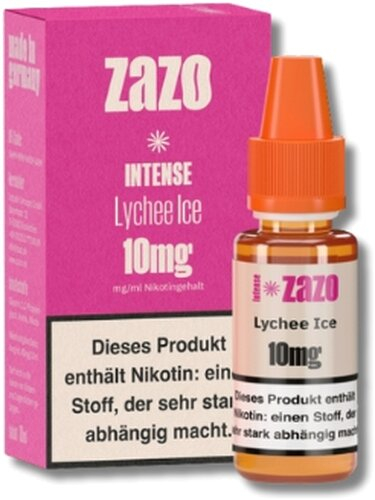 ZAZO INTENSE Nikotinsalz Liquid Lychee Ice 10ml 10mg ZAZO INTENSE Nikotinsalz Liquid Lychee Ice 10ml 10mg
