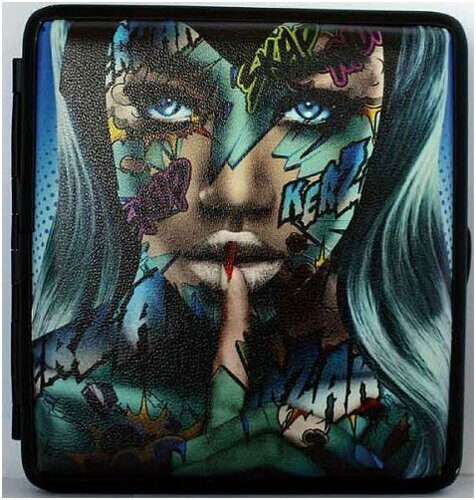 Angelo Girl Zigaretten Etui 20er - Motiv 03 - Psst Angelo Girl Zigaretten Etui 20er - Motiv 03 - Psst