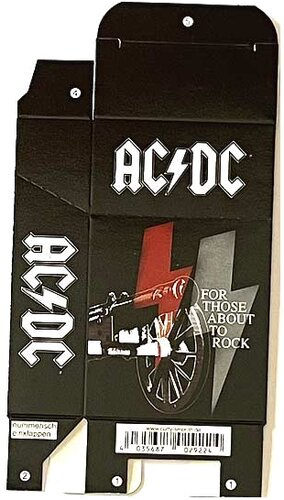 Zigaretten-Faltschachtel ACDC Kanone Motiv 20er