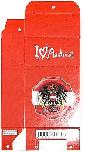 Zigaretten-Faltschachtel Austria Rosette Motiv 20er