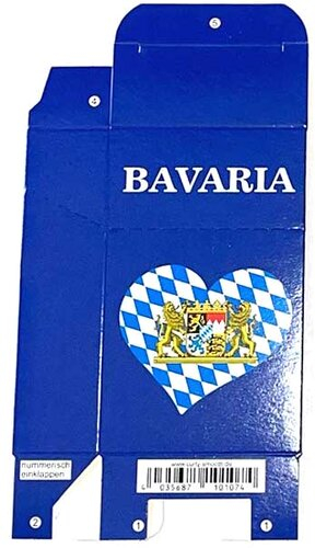 Zigaretten-Faltschachtel Bavaria Herz Motiv 20er