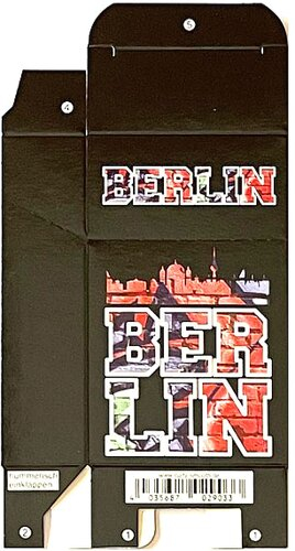 Zigaretten-Faltschachtel Berlin Mauer Motiv 20er