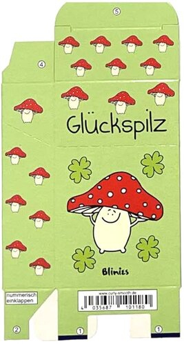 Zigaretten-Faltschachtel Blinies Glückspilz Motiv 20er Zigaretten-Faltschachtel Blinies Glückspilz Motiv 20er