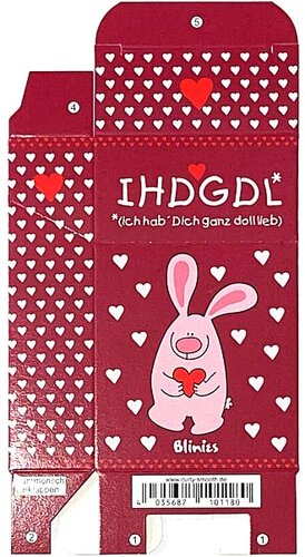 Zigaretten-Faltschachtel Blinies ich hab dich ganz doll lieb Motiv 20er