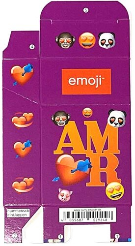 Zigaretten-Faltschachtel emoji Amor Motiv 20er