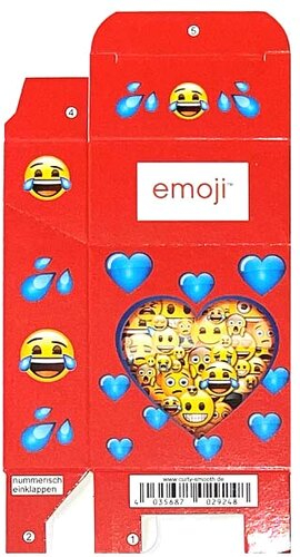 Zigaretten-Faltschachtel Emoji Herz Motiv 25er
