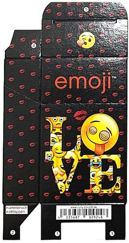 Zigaretten-Faltschachtel emoji Love Motiv 25er